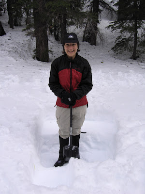 Greta shoveling out a kitchen