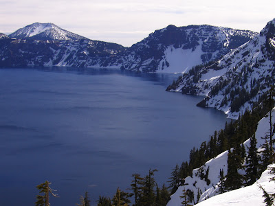 Crater Lake with Mt Scott in background left