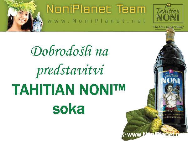 Predstavitev TAHITIAN NONI soka