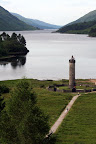 Glenfinnan Monument with Loch Shiel in background