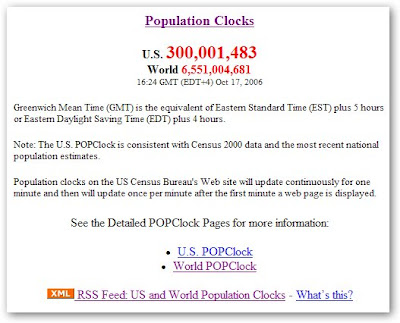 US Population Reached 300,000,000