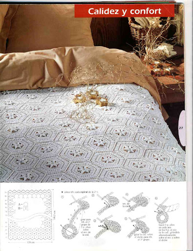 مفارش سرير كروشية بالبترون ,طريقة عمل مفارش كروشية DddCama045