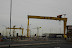 Wsch. Belfast, okolice stoczni. Horland & Wolff cranes.