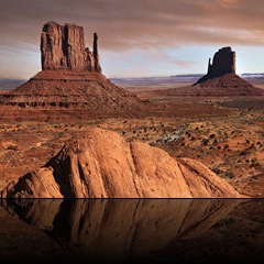 The famous mesas of Monument Valley, Utah.