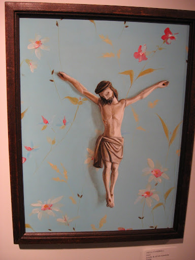 Jesus hanging on wall paper