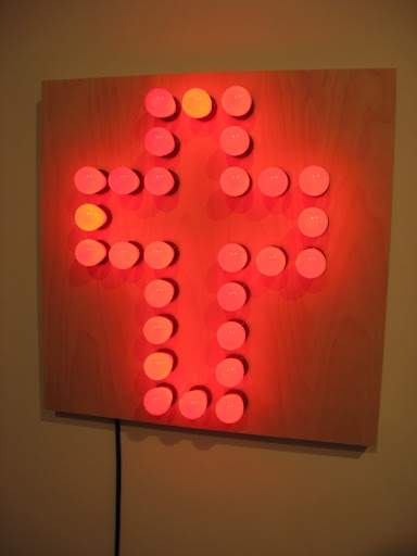 light bulbs making a cross