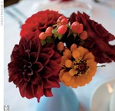 centerpiece red and orange