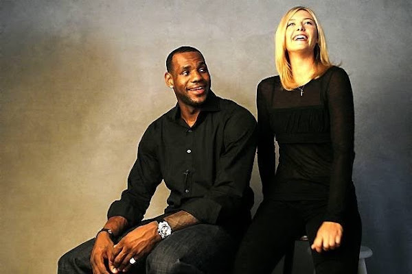 LeBron Sharapova pose together team up against poverty