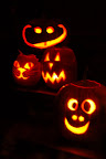 Happy Halloween! Four jack-o-lanterns carved by Molly Callagher, Seiji Onizuka and Lisa Callagher Onizuka. Photo by Lisa.