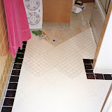 Continuing the pattern - the tricky part was the curved corner of the tub
