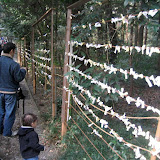 Unwanted omikuji (fortunes) - these are burned by the shrine staff