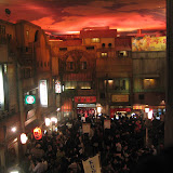 The lower level of the Ramen Museum. It re-creates the feel of Tokyo in the 1950s, and is filled with ramen shops.