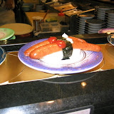 Hot dog sushi, at a restaurant in the Dolphin Port mall, Kagoshima City