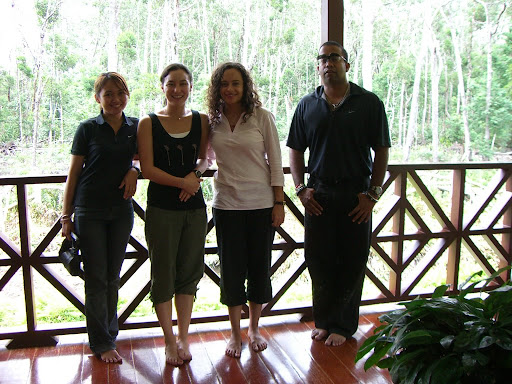 Cecilia, Nat, Becky and Sen at the Proboscis Monkey Centre