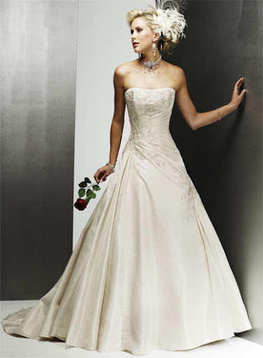 Sexy Woman in wedding dress, bridesmaid dress and bridal gown