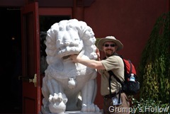 Grumpy with Temple Lion