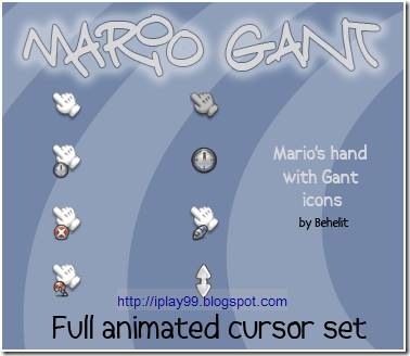free mouse cursor,change mouse cursor,滑鼠游標下載,可愛滑鼠游標,動態滑鼠游標,Mario Gant cursor download