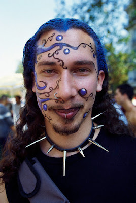 Face with Tattoo and Piercing