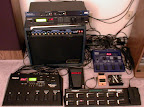 My rig circa 1998... BBE 362NR Sonic Maximizer, Digitech GSP-2101 Artist FX, Crate Blue Voodoo combo, Roland VG-8 Virtual Guitar system, Morley PWV wah/volume, Roland GR-09 guitar synth, Boss AC-2 acoustic simulator, Digitech Control One footcontroller