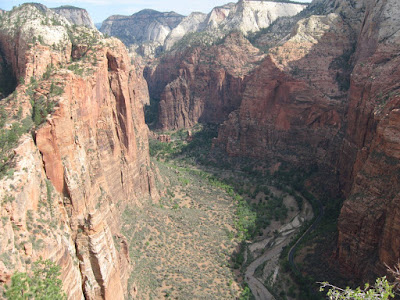 view from angels landing point