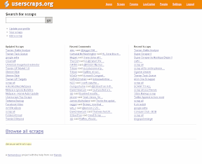 screenshot: front page