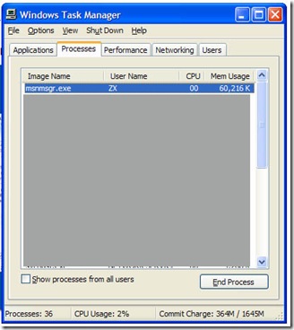RAM usage of new messenger