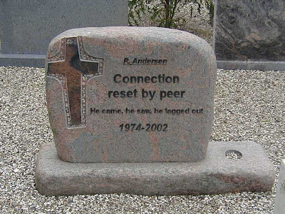 connection reset by peer grave stone geek