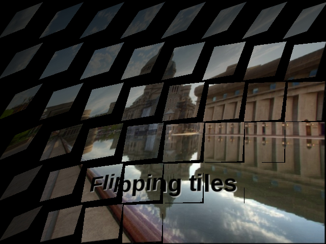 OpenOffice.org open office Impress: The new flipping tiles 3D transition