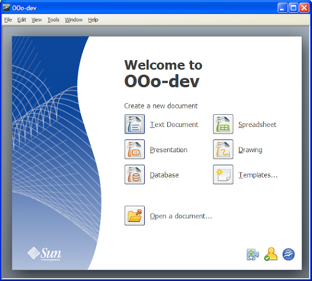 OpenOffice.org 3 start center