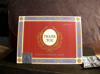 Cigar Box Thank You