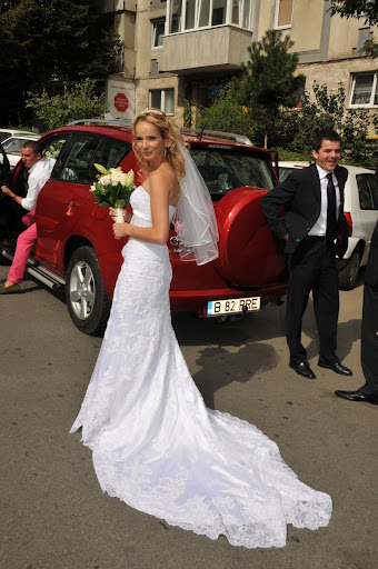 white wedding gown