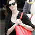 Anne Hathaway Looks Casual with Tory Burch Bag