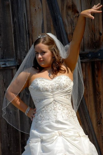 Plus Size Wedding Gown .. Embroidered Bodice