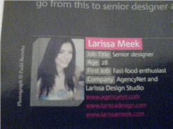 Larissa Meek on Web Design Magazine