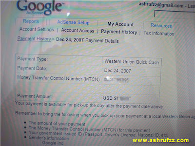 Ashrufzz Adsense Payment Details