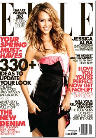 Jessica Alba covers EllE magazine February 2008