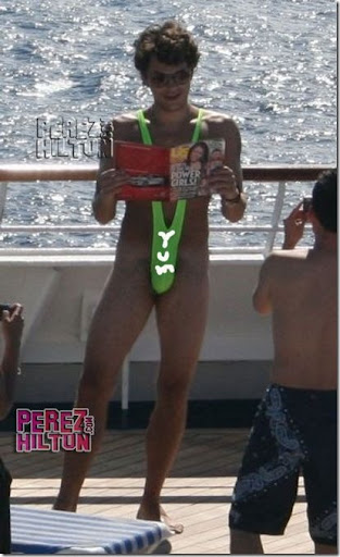 John Mayer Borat-inspired Swimsuit Photo