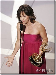 Sally Field accepts the award for outstanding lead actress for her work on Brothers and Sisters