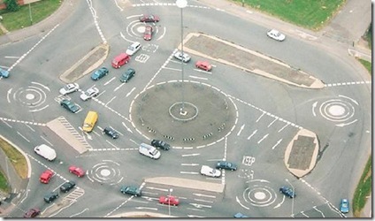 Multi-mini Roundabout in Swindon, England