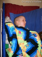 Collin with his Quilt