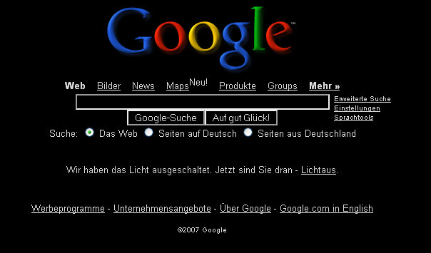 Google Licht Aus