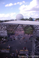 View of Space Ship Earth from VIP Lounge